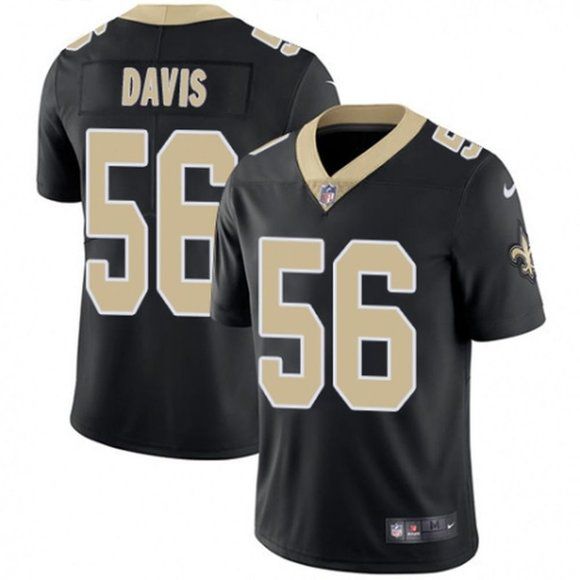 Men New Orleans Saints #56 Demario Davis Nike Black Limited NFL Jersey